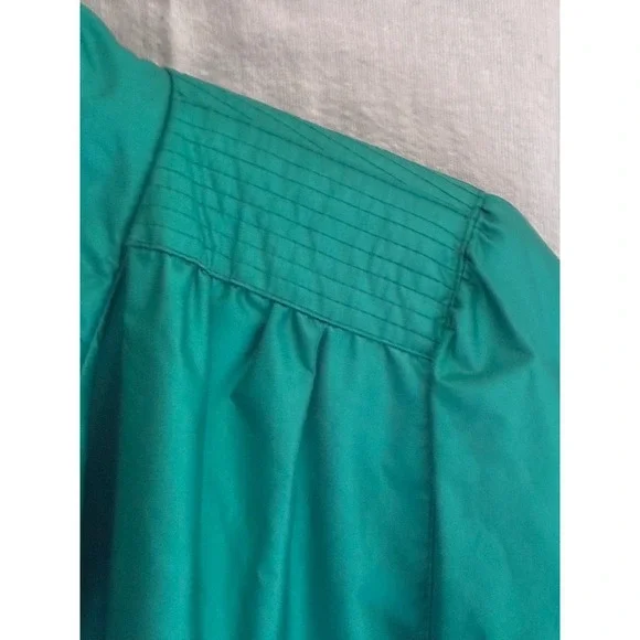 Windsor Bay Vintage Emerald Green Raincoat Long Trench Coat Womens Size 10 - Picture 15 of 16